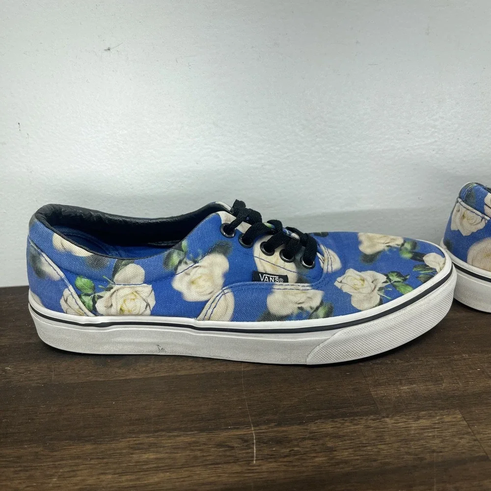 Vans Romantic Floral Lapis Blue Low Top Skate Shoes Men's 7 Womens 8.5 Floral - Picture 6 of 15